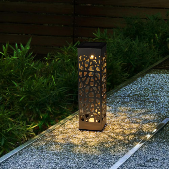 3 Balises solaires à piquer ORGANIC INOX H31cm