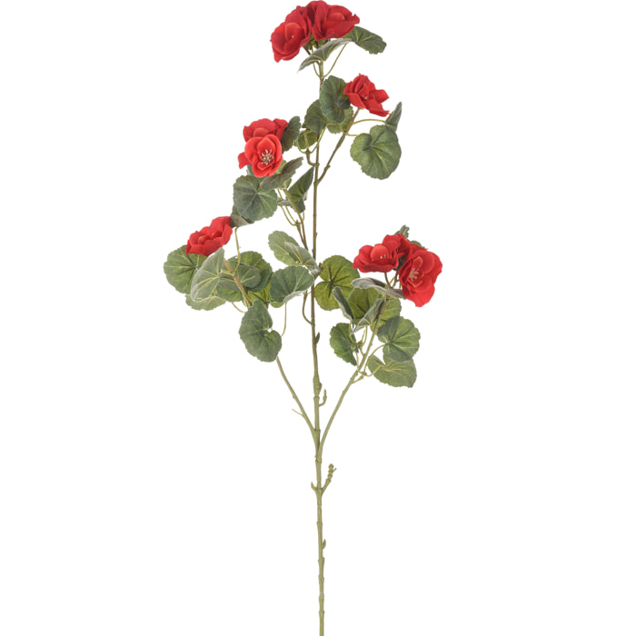 Ramo Di Begonia Con Fiori. Altezza 77 Cm - Pezzi 6 - 8X77X6cm - Colore: Rosso - Bianchi Dino - Fiori Artificiali