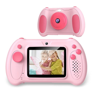 Fotocamera e videocamera per bambini con giochi integrati. Doppia fotocamera, 48mpx e video Full HD. Schermo da 2,4 pollici.