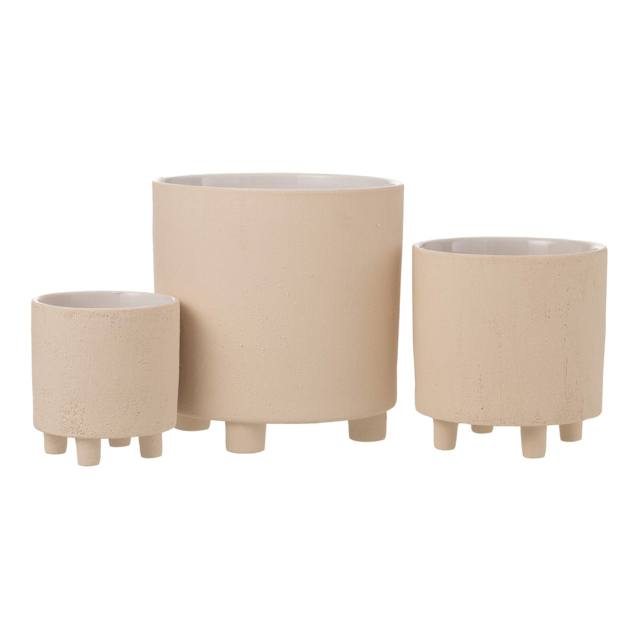 J-Line cachepot Sable - céramique - beige - large - Ø 26.00 cm