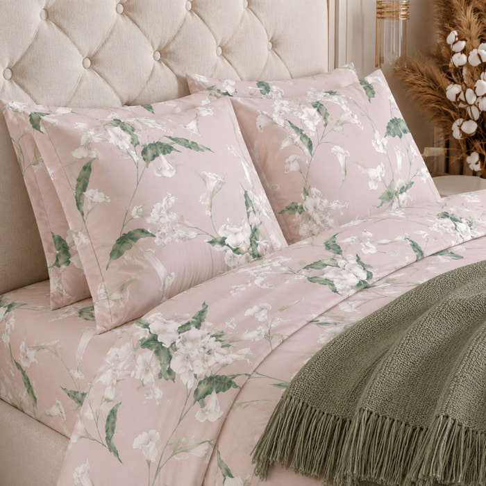 COTONISSIMI Completo Letto Calla in 100% puro cotone_Matrimoniale