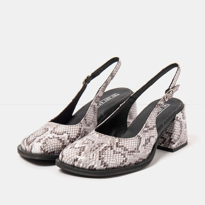 Sandalias con tacón 2012S SNAKE WHITE / VERONA color White