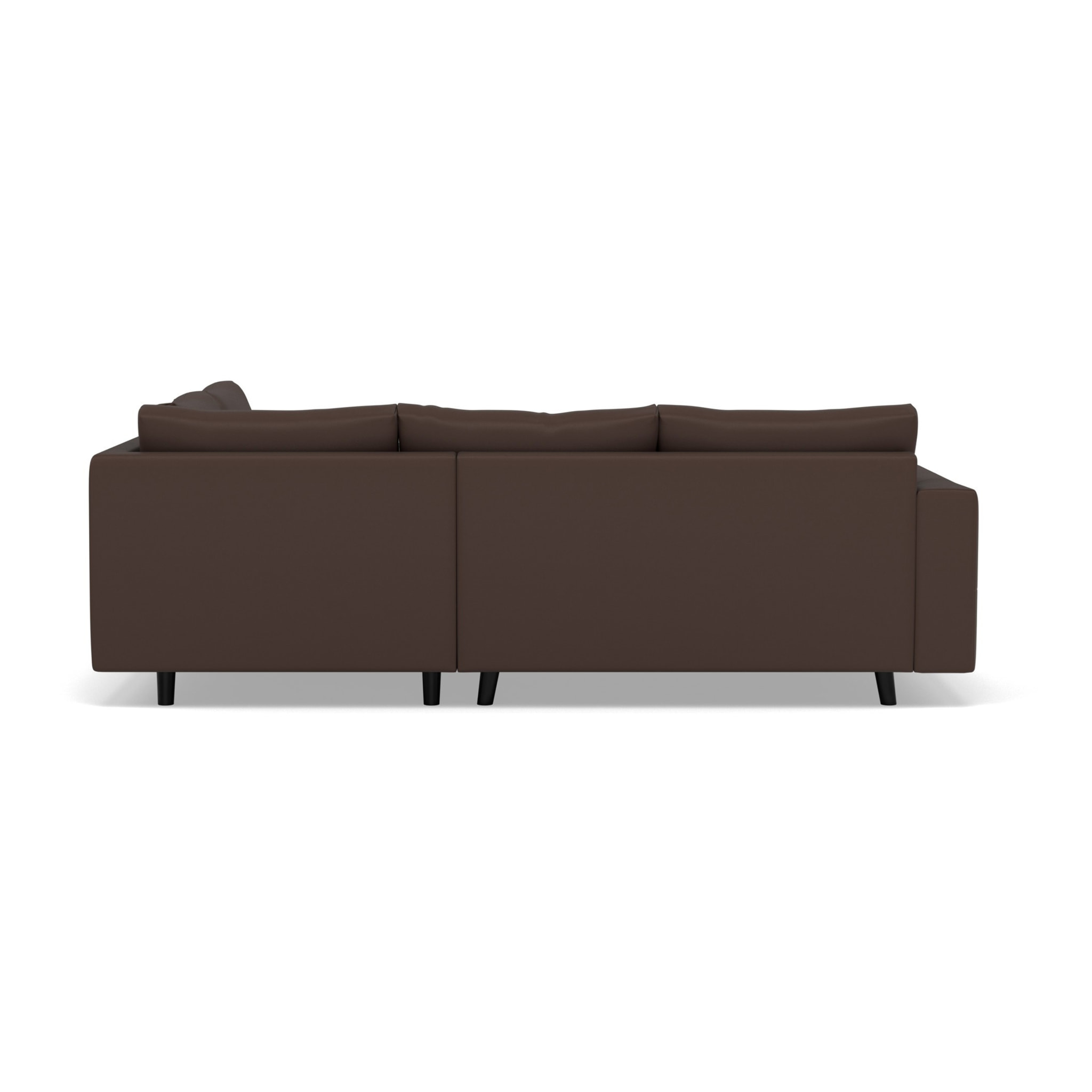 Rune - canapé d'angle droit 4 places en simili - Marron