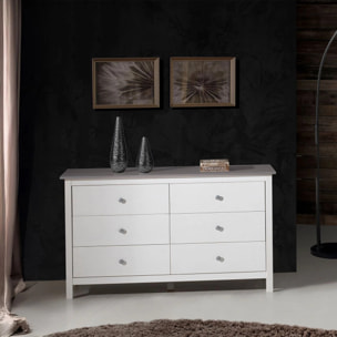 Cómoda Bay 6 cajones Blanco