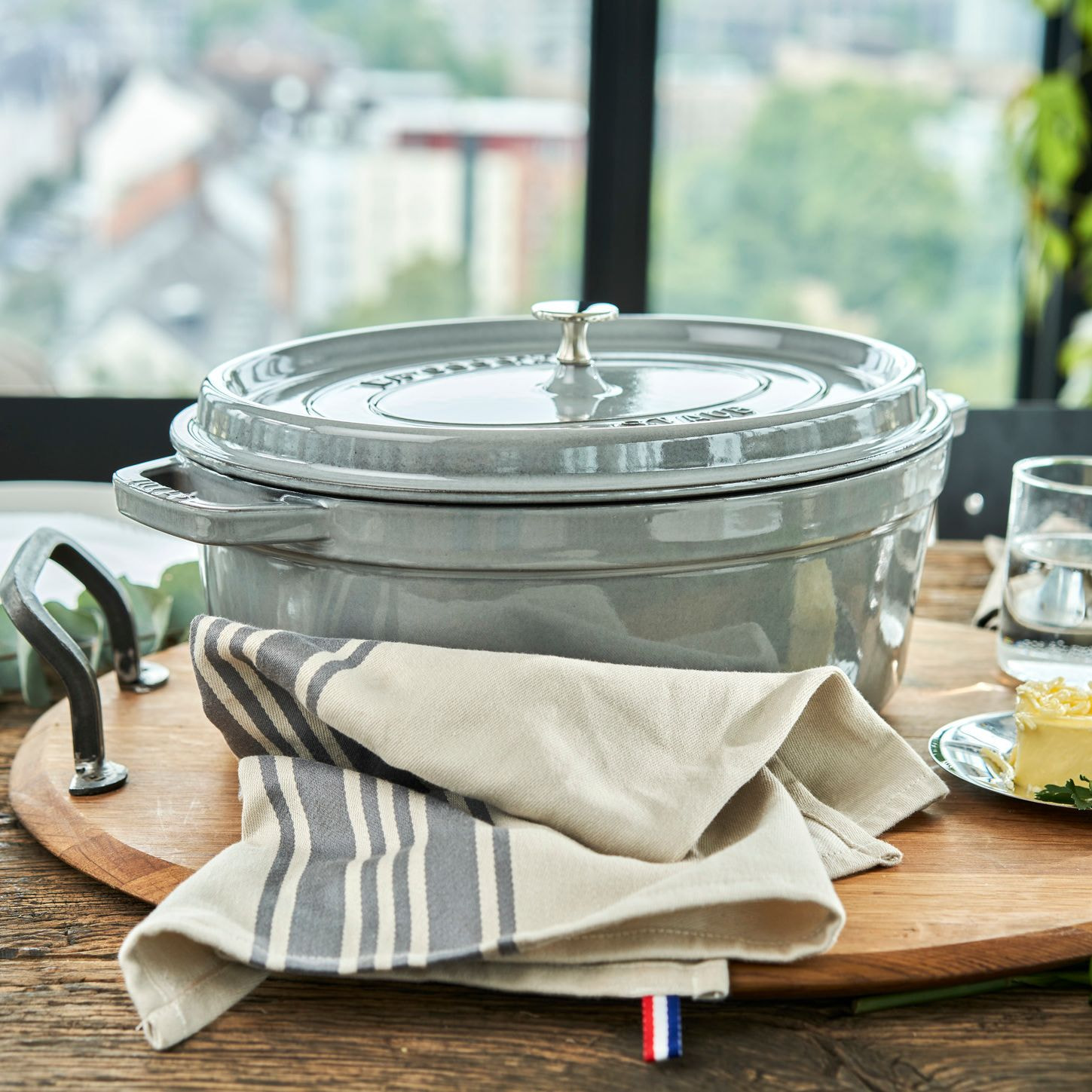 Cocotte ovale 33 cm Gris graphite
