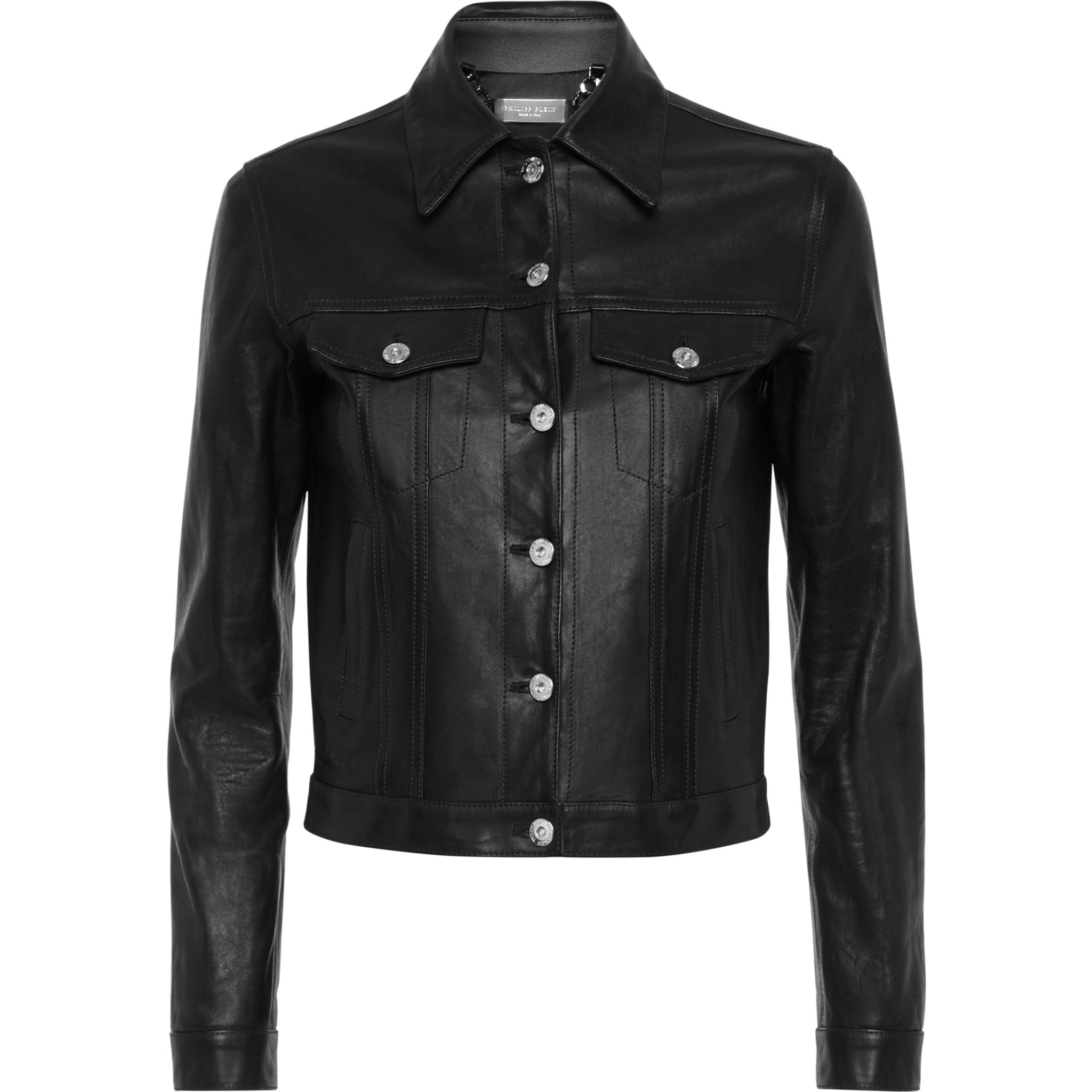 PHILIPP PLEIN Leather Jacket SIGNATURE