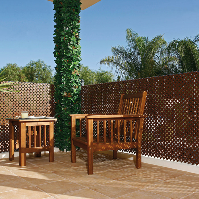 Celosía Fija Pvc Marrón 18 Mm