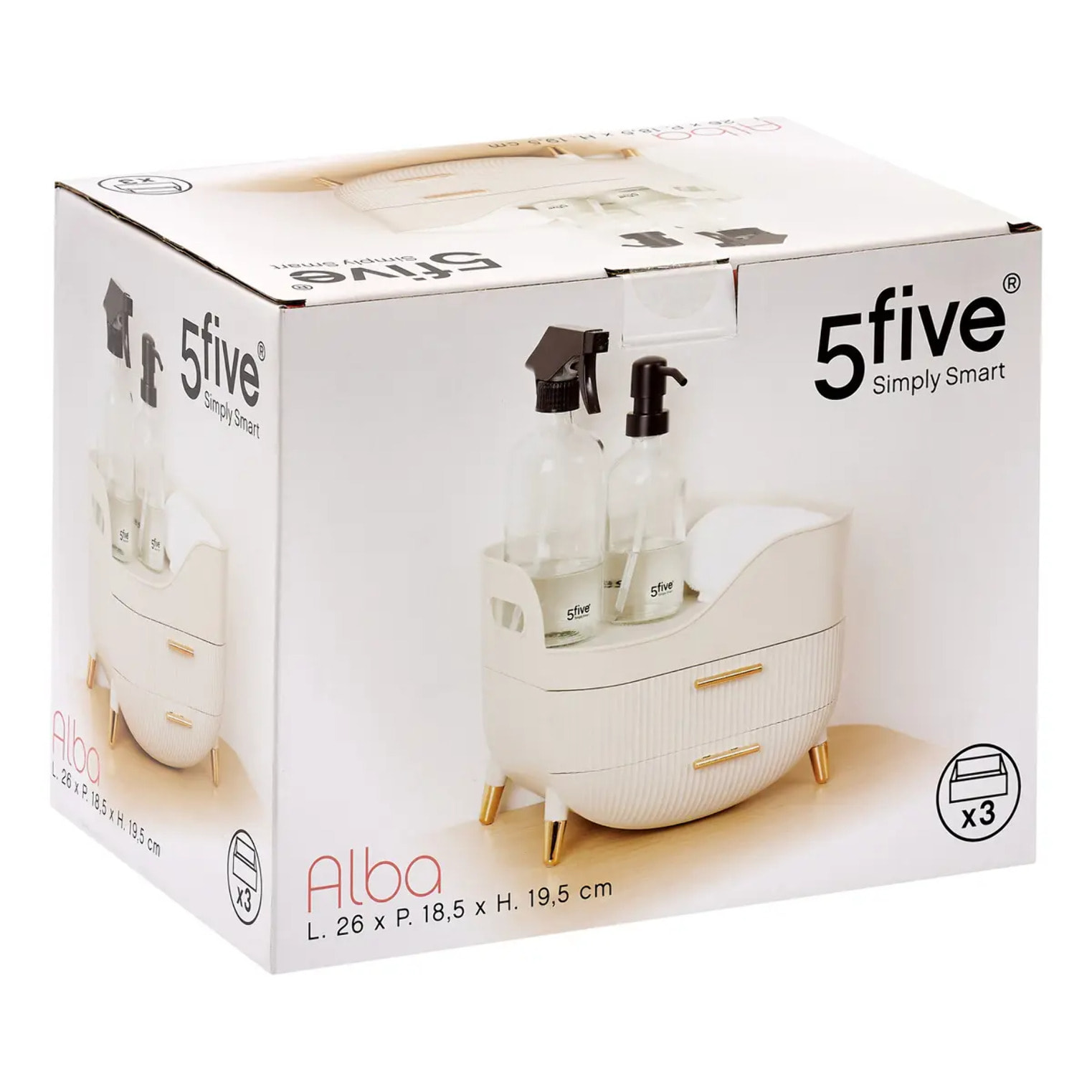 Organiseur Alba beige L26cm