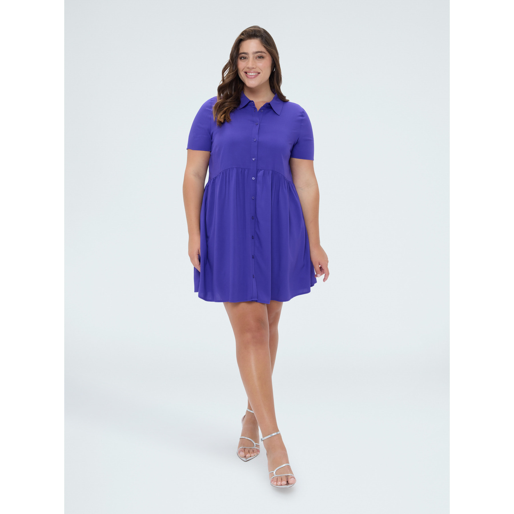 Fiorella Rubino - Vestido Smile corto en muselina - Violeta