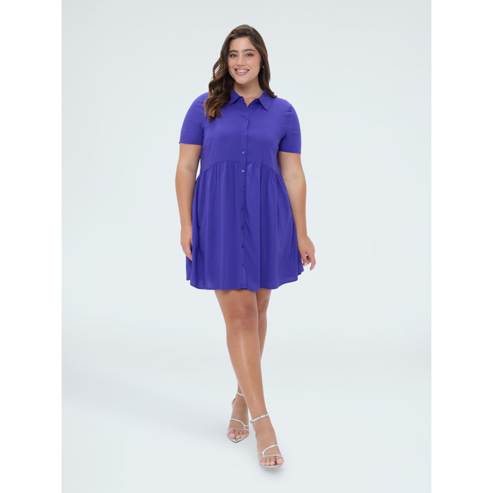 Fiorella Rubino - Vestido Smile corto en muselina - Violeta