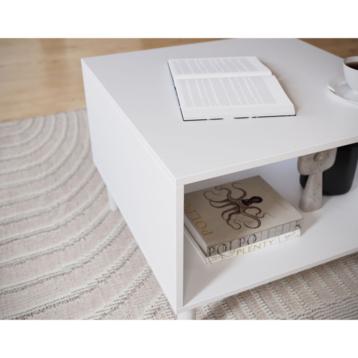 Gaby - table basse - blanc - 1 niche - 60 cm - Blanc