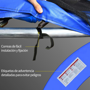 Cubierta de Protección Acolchada Borde de Seguridad para Trampolines Cama Elá¡stica con Diá¡metro Ø305 cm Azul