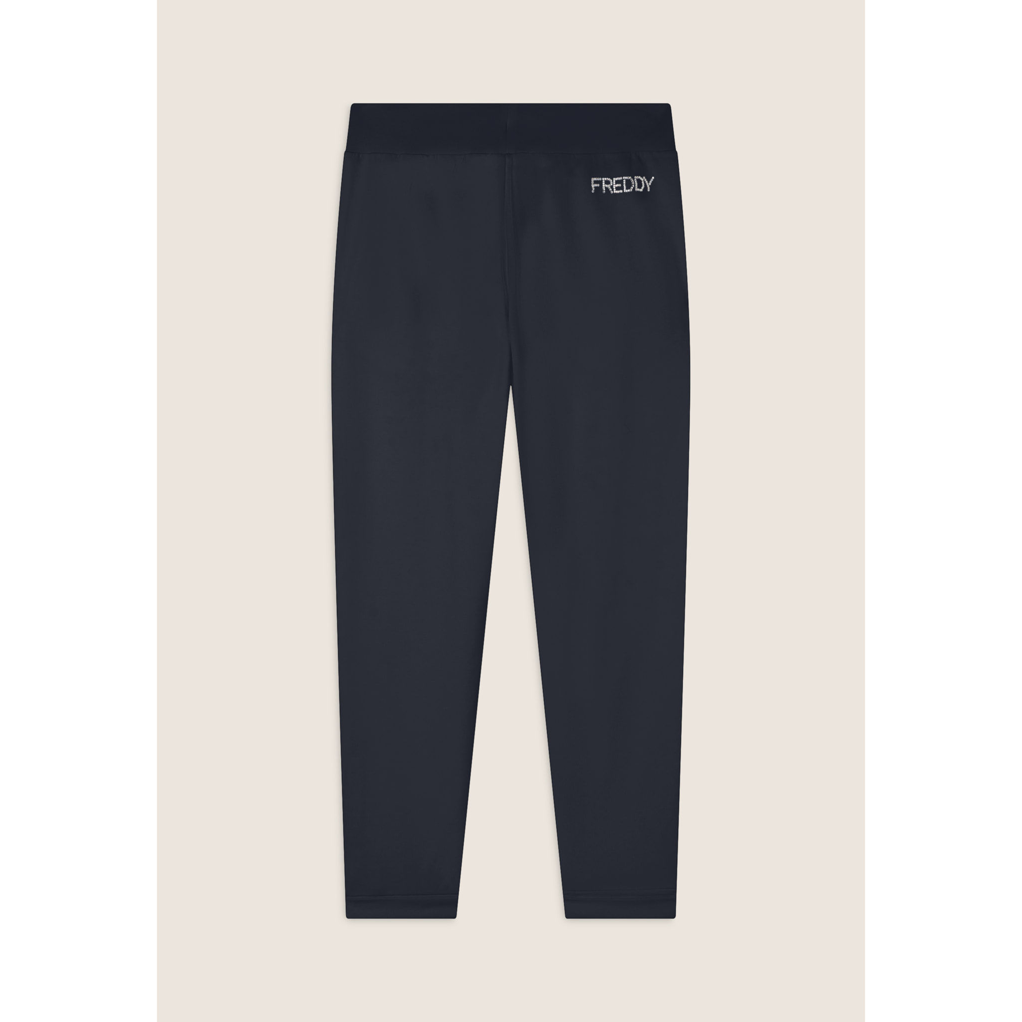 Pantaloni 7/8 con Risvolto e Strass