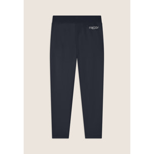 Pantaloni 7/8 con Risvolto e Strass