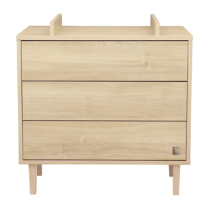Commode 3 tiroirs pieds bois