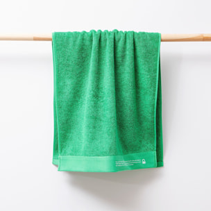 Set de 3 Toallas (70x140cm + 2 50x90cm) en Algodón orgánico 450GSM color Verde Benetton