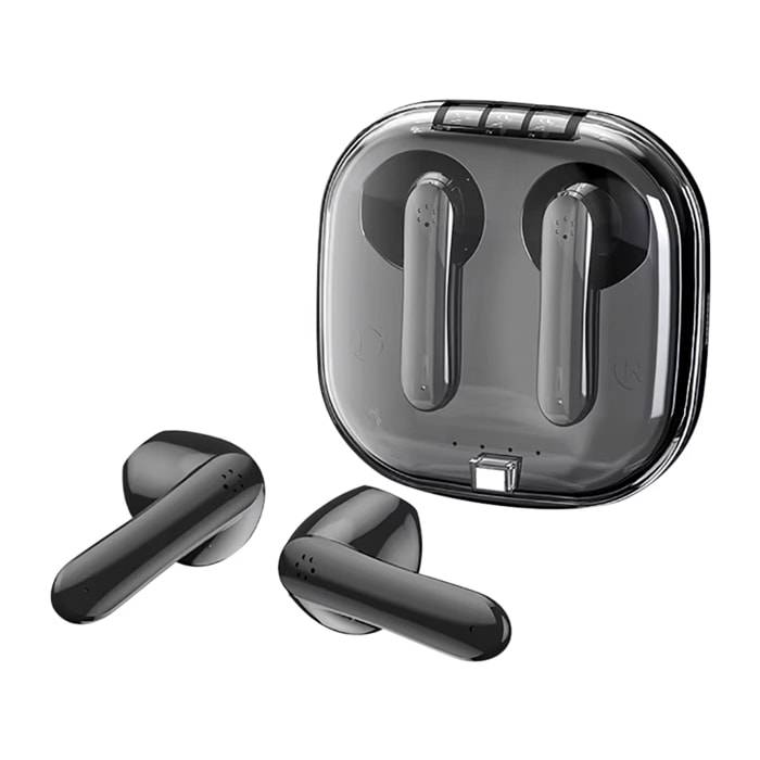 Auriculares TWS S5 Bluetooth. Control táctil. Base de carga 300mAh + 30mAh.