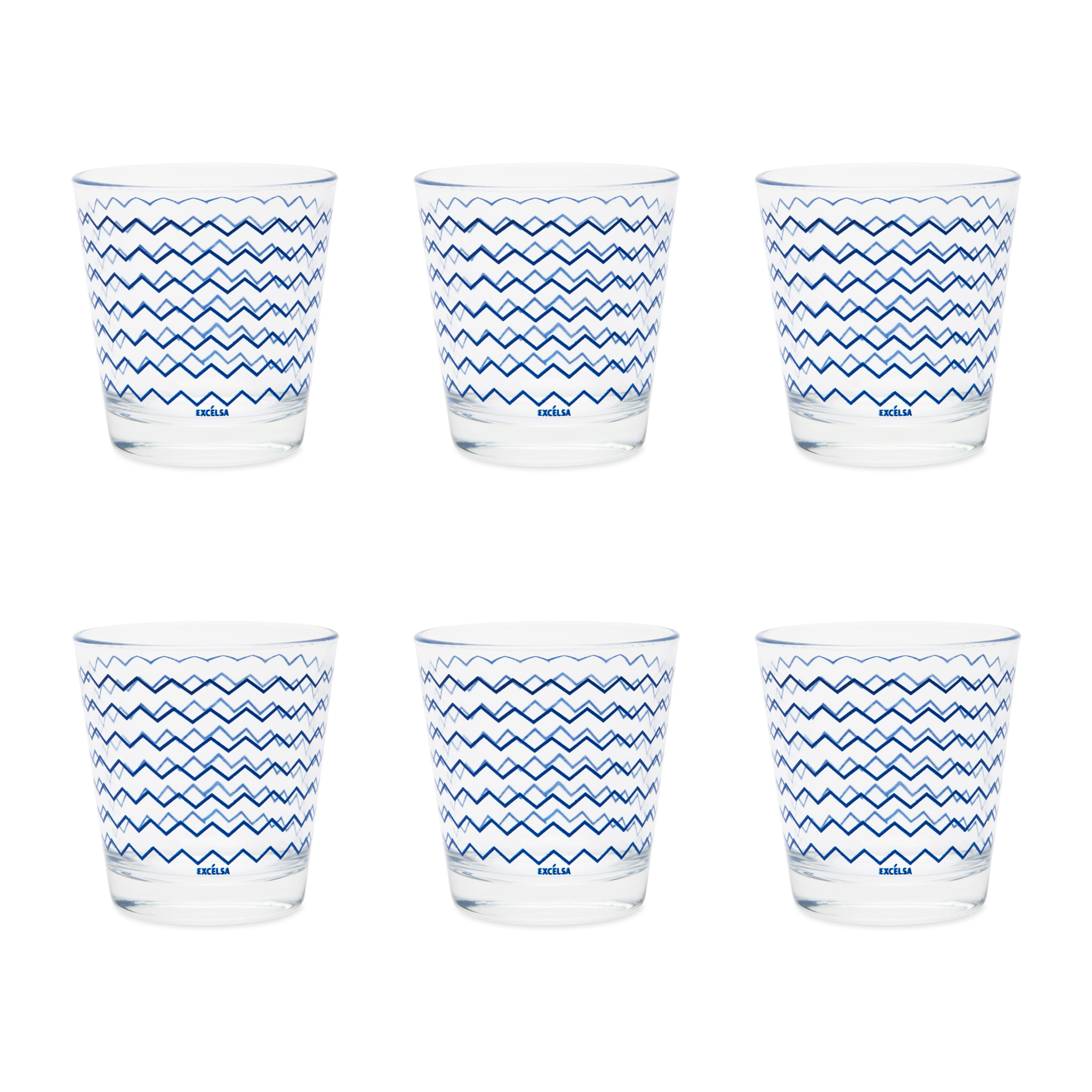 Set 6 Bicchieri Excelsa – Enjoy, Vetro Blu