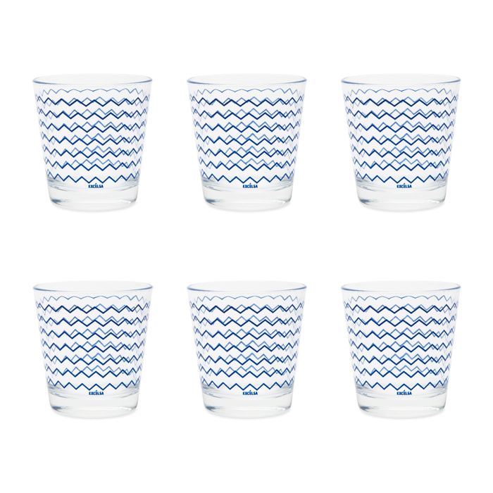 Set 6 Bicchieri Excelsa – Enjoy, Vetro Blu