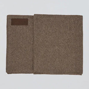 Bufanda Sina marrón jaspeado con detalles Polo Club