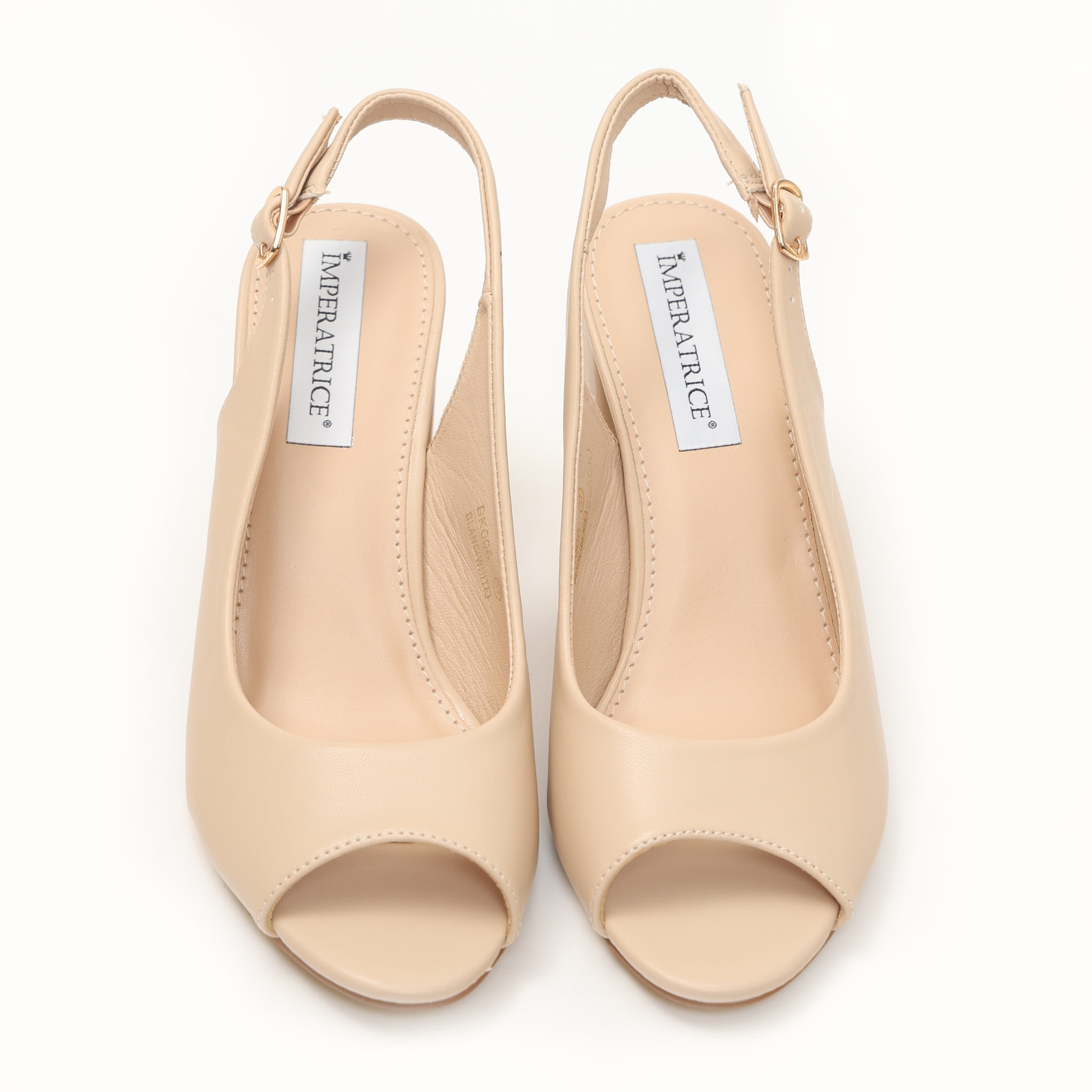 Sandali in simil pelle con tacco comodo quadrato