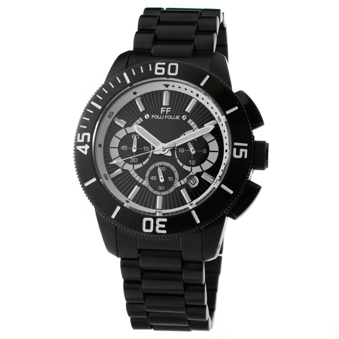 Reloj Folli Follie WF8Y036BEK Hombre Analogico Cuarzo con Correa de Acero inoxidable