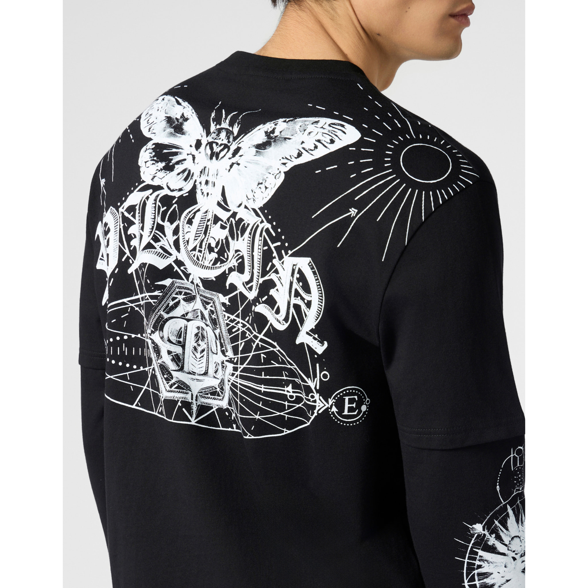 PHILIPP PLEIN Double Sleeve T-Shirt Tattoo