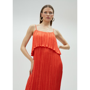 Vestito midi con volant