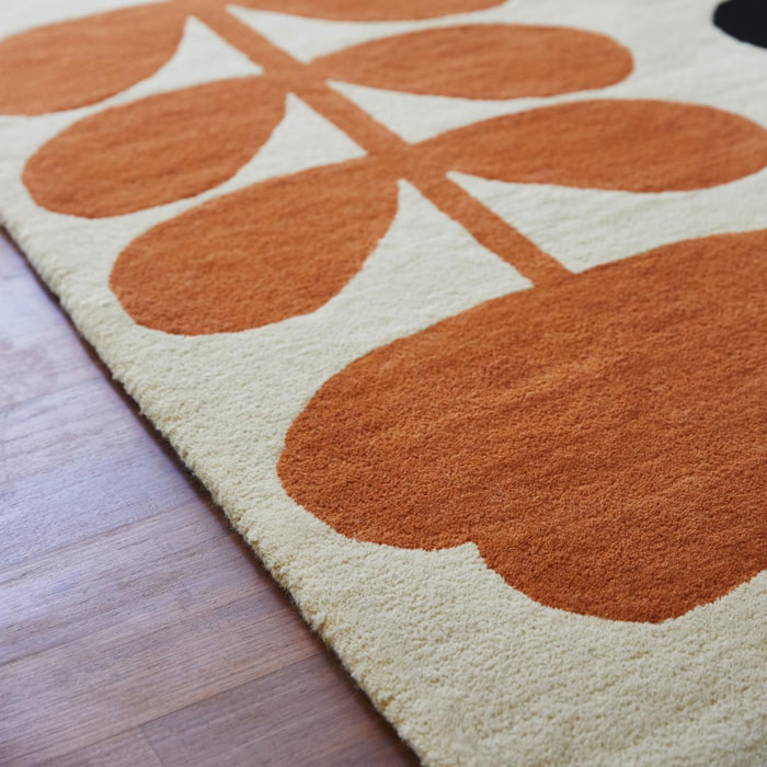 Tapis salon et chambre fait à la main en laine motif seventies
