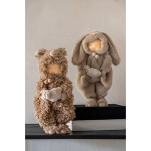J-Line Enfant mouton - polyester - marron