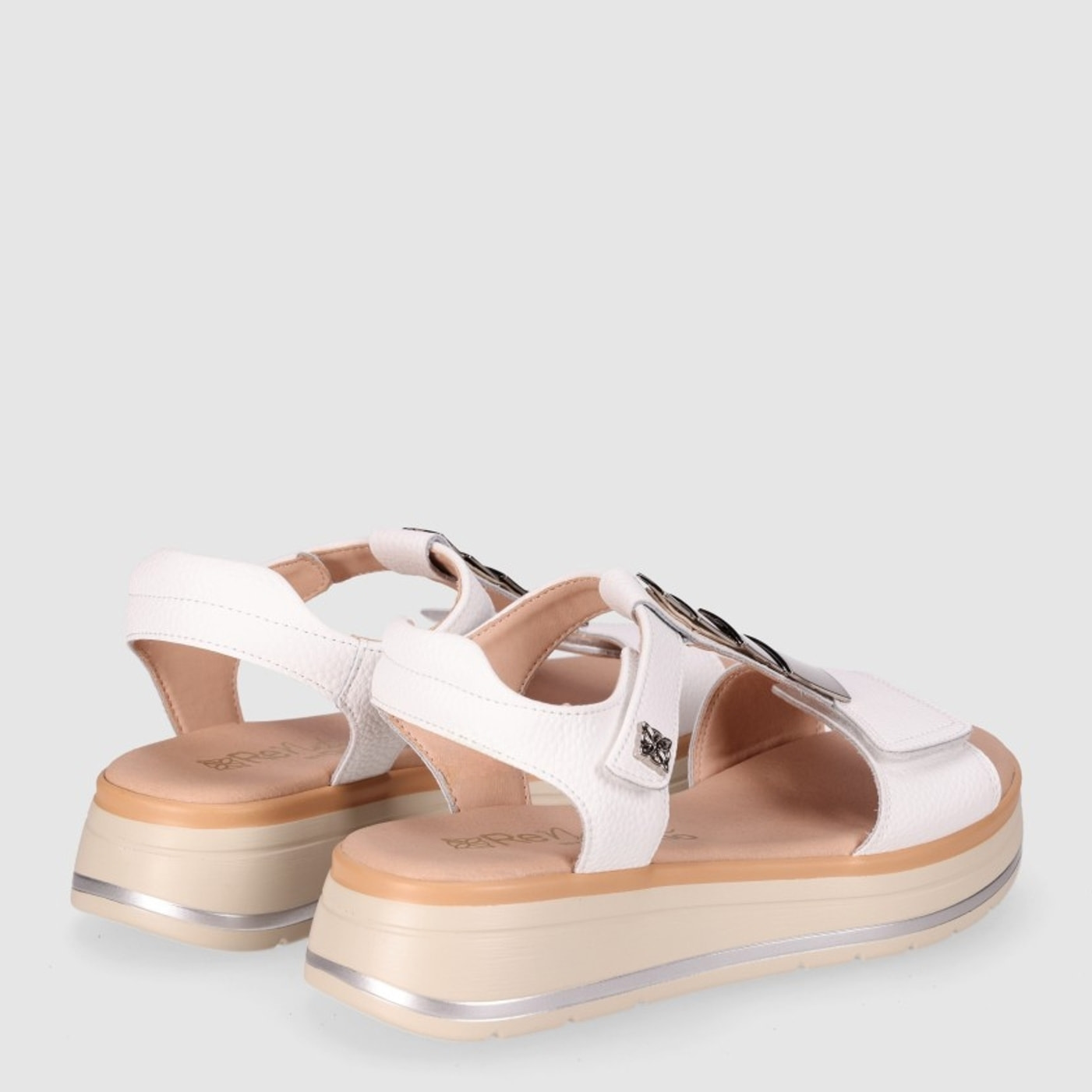 Sandalias de Piel - Blanco - Tacón: 5 cm