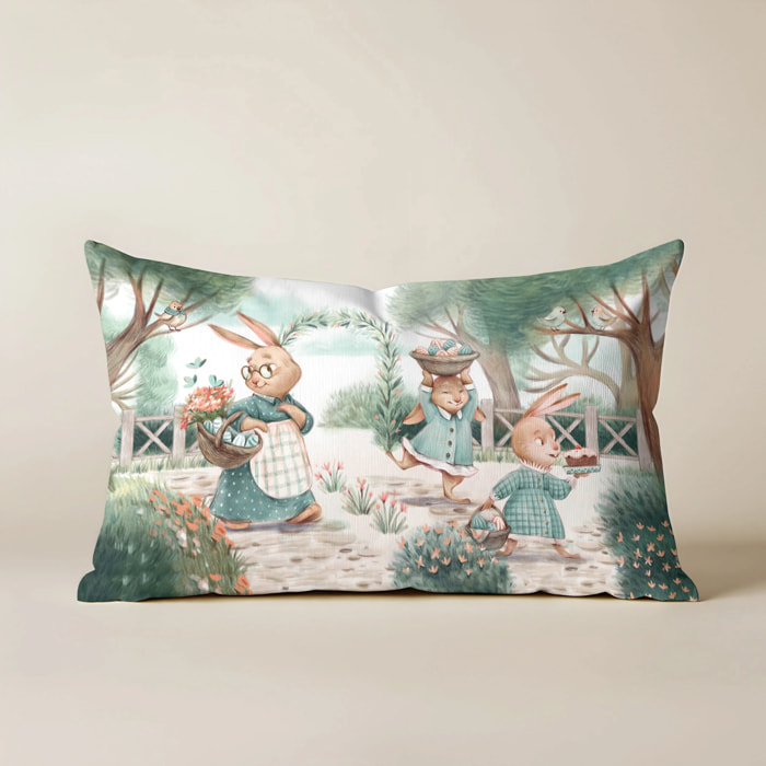 Housse de coussin Easter 1C - 100% coton - Multicolore - 30x50 cm