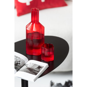 J-Line carafe Fiore - verre - rouge