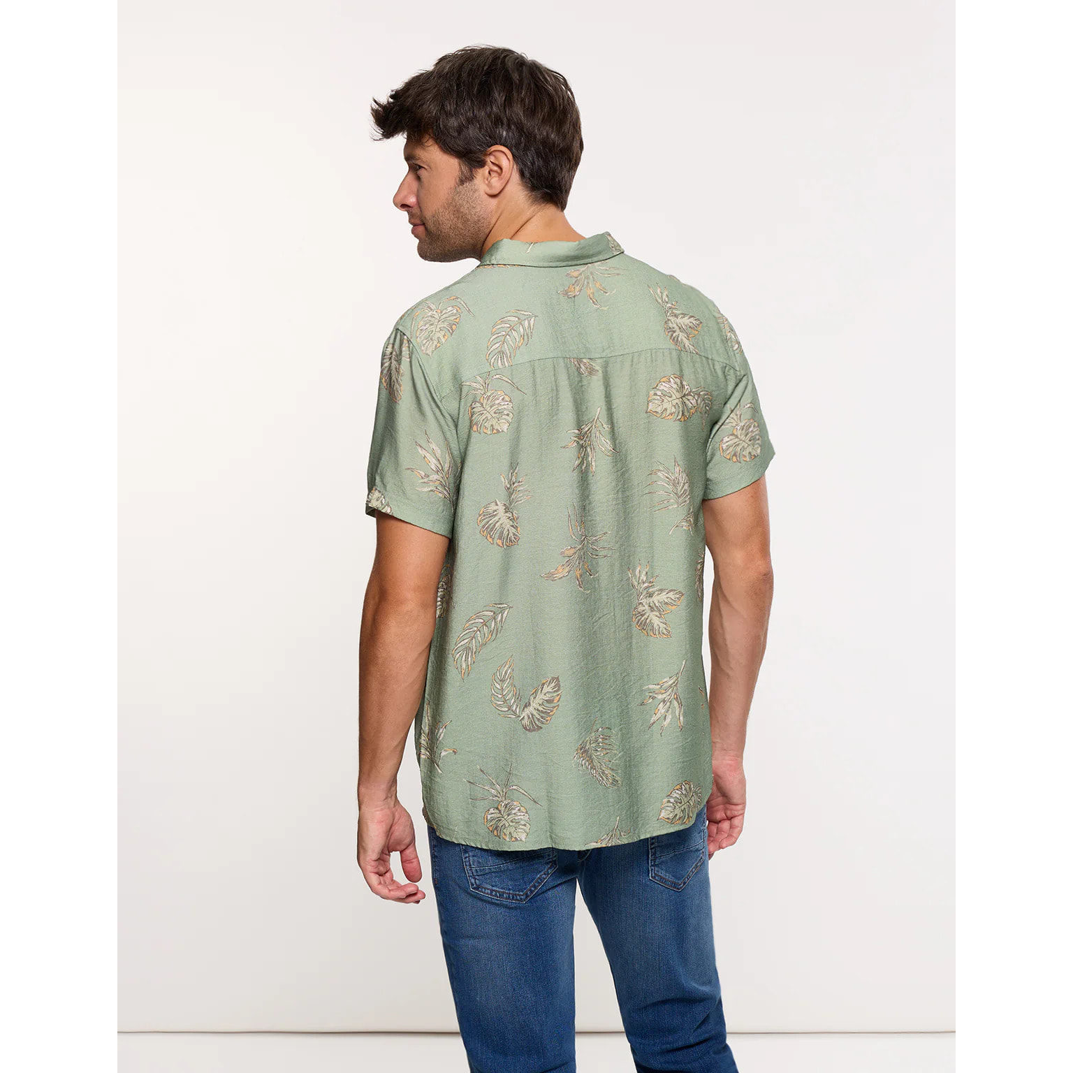 Camisa Manga Corta Caqui - Leavy