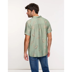 Camisa Manga Corta Caqui - Leavy