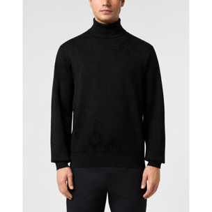 PHILIPP PLEIN Jersey de cuello alto de manga larga MONOGRAM