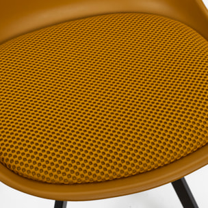 Chaise Avec Coussin Atome Jaune - Lot De 4