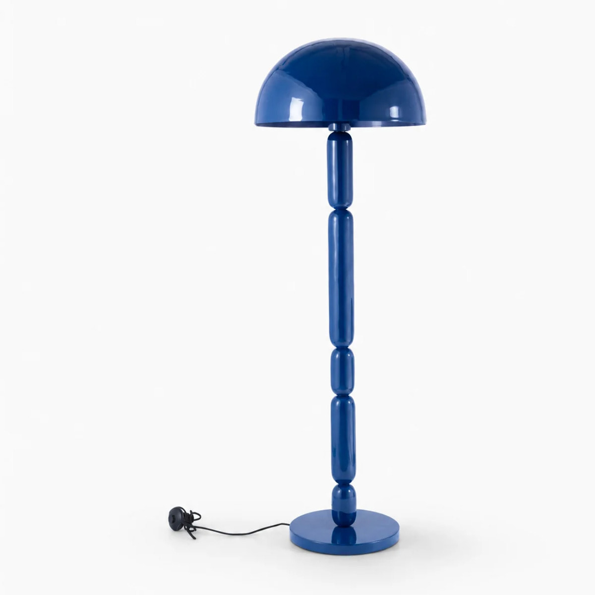 Lampadaire en bois et métal bleu foncé - Romy