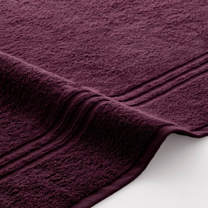Set 2 toallas ducha + 2 toallas lavabo violet-gris premium