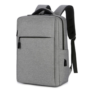 DAM Zaino per laptop  con interfaccia di ricarica USB. 29x12x41 cm. Grigio