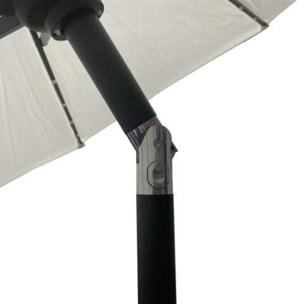 Ombrellone a palo centrale Benjamin Vacchetti in alluminio tondo ø3h2,4m antracite con led