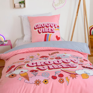Parure de lit enfant 100% microfibre - groovy vibes
