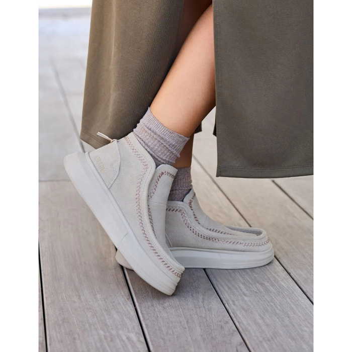 Botines Piel Serraje Beige - Tundra