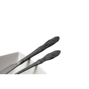 Set 24 Posate Excelsa – Baroque, Acciaio Nero
