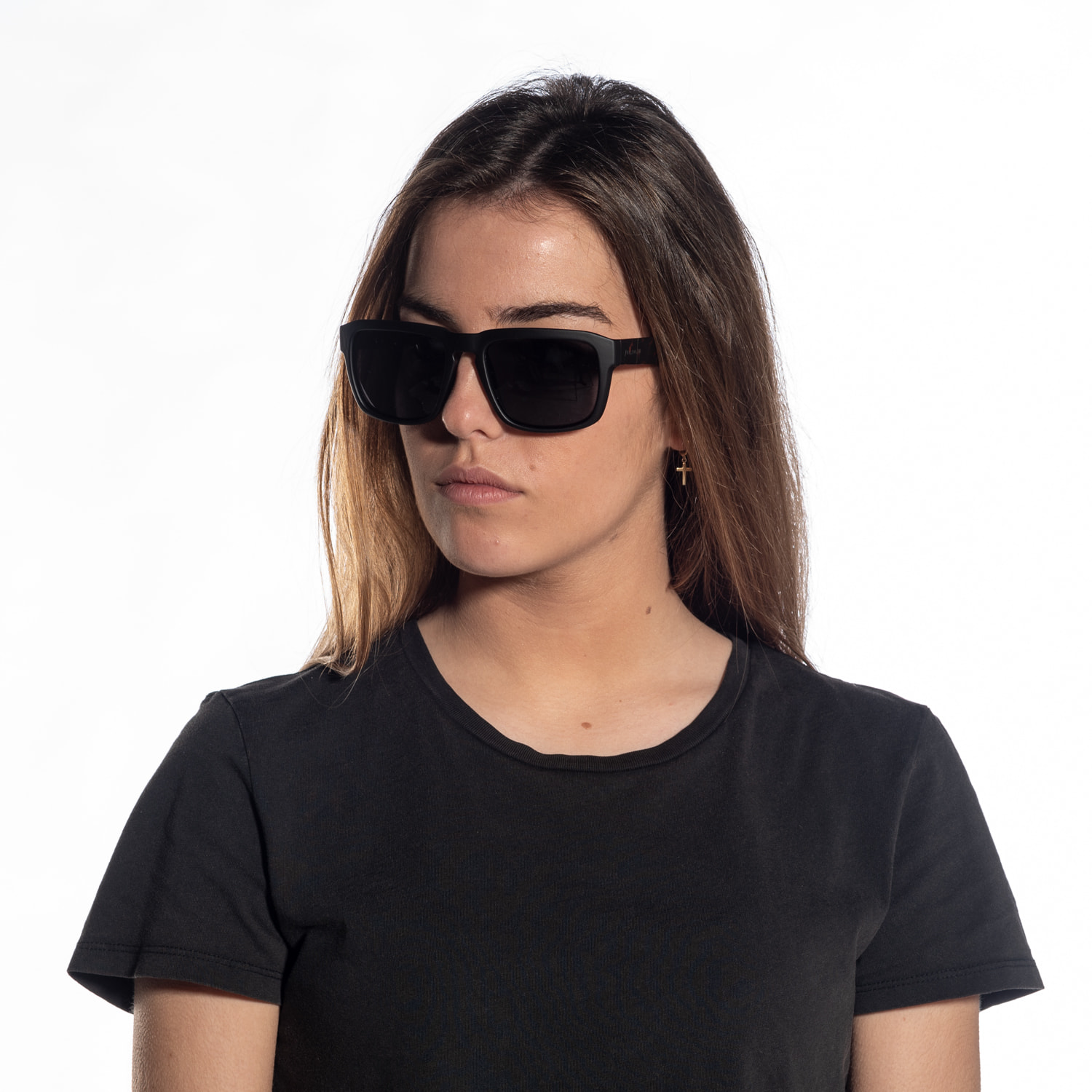 Gafas de sol OCEAN BIDART - Frente mate con patillas en negro mate y / Ahumada