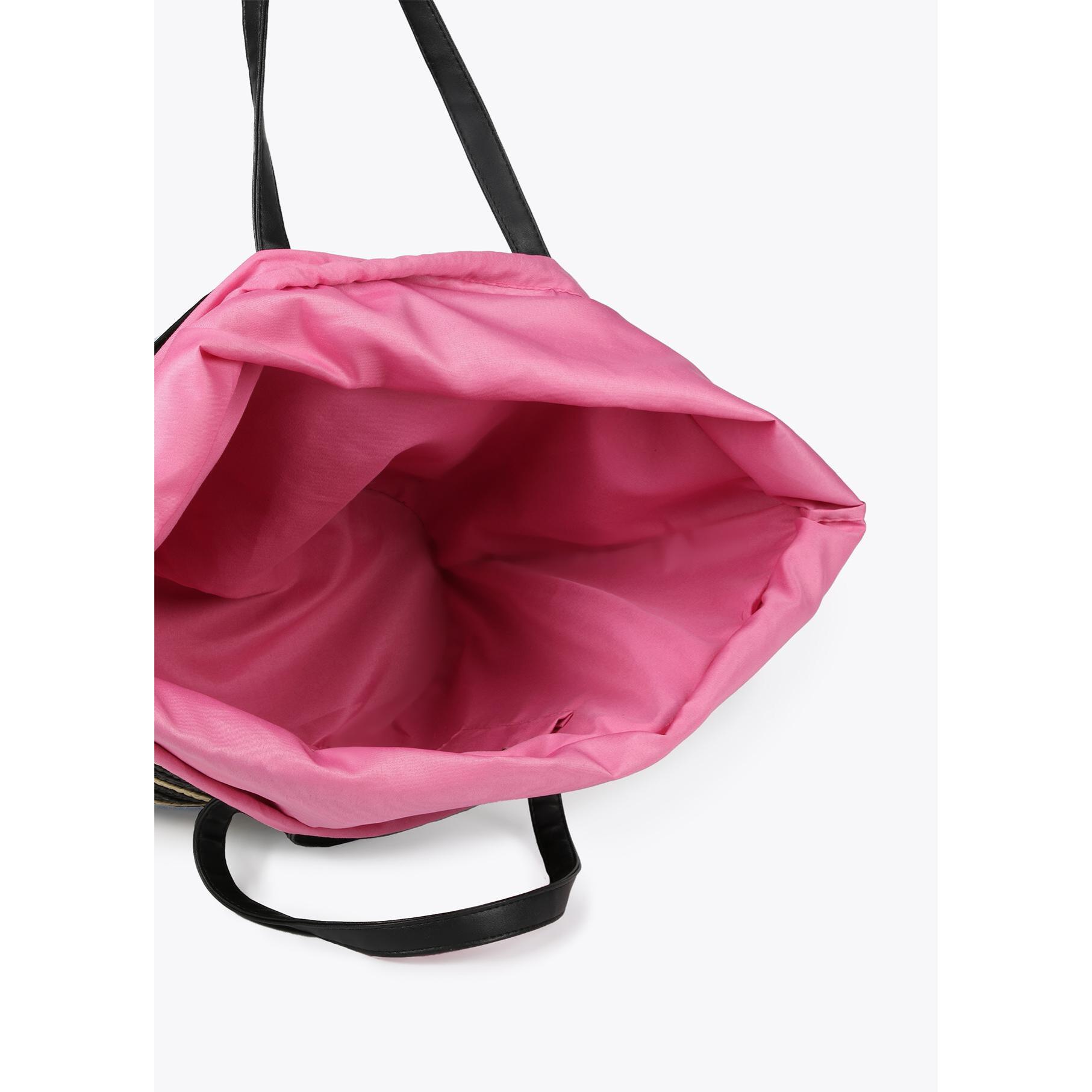 Borsa a cesta righe "Call me Lola"