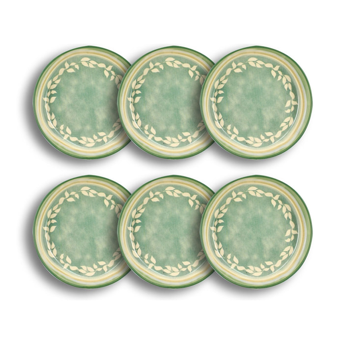 Lot de 6 coupelles en faïence verte 15,5cm CAPRIA