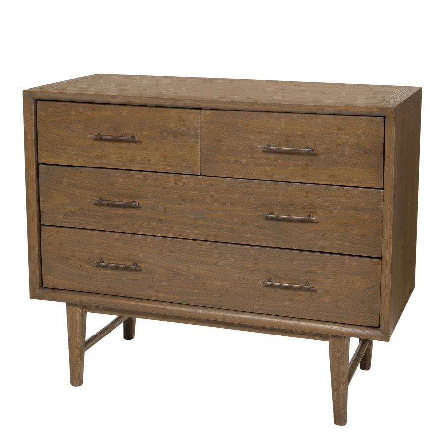 LAURE - Commode 4 tiroirs bois Mindi