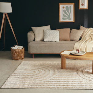 HARMONIE - Tapis motif arc crème