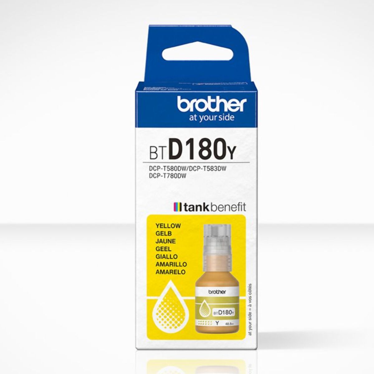 Cartouche d'encre BROTHER Bouteille BTD180Y Jaune